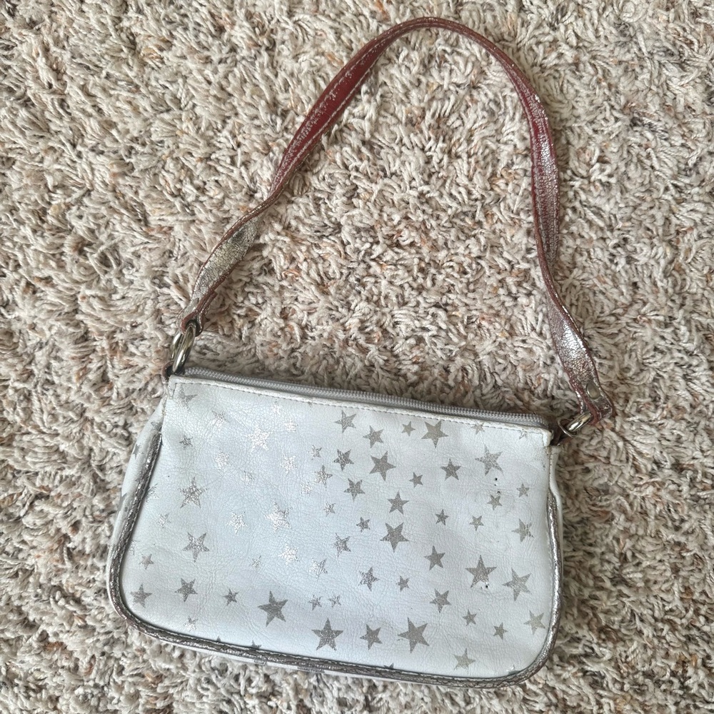 Limited Too - Vintage Y2K Silver Star & White Mini Purse Bag